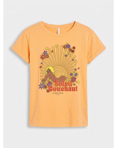 Oranje T-shirt met de zon