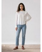 Blouse Luanna blanc/beige