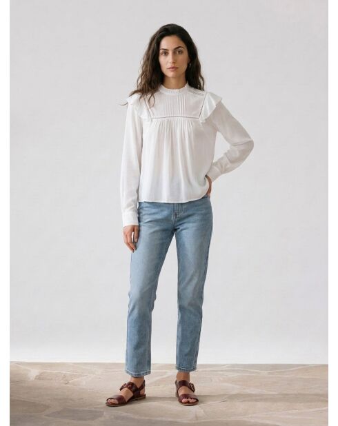 Blusa Luanna blanca/beige