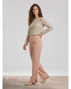 Pantalon en Lin mélangé Pepper rayé beige