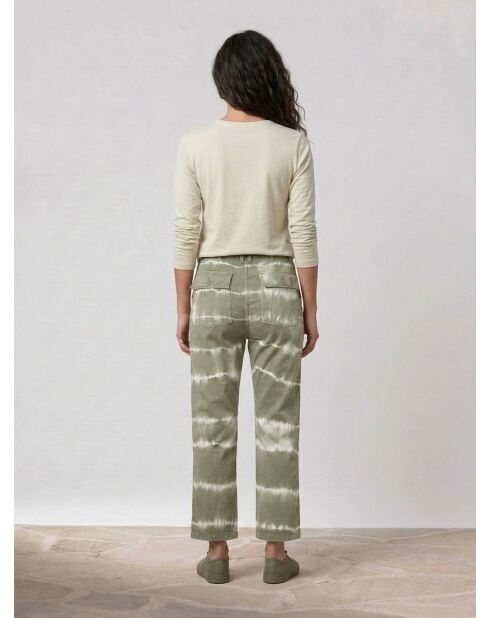 Cargohose aus Gabardine Stretch Tanker Tye & Dye Safari/Ecru