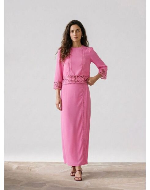 Rosafarbene Bluse Tevy