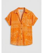 Eros Shirt mit orangem Bandana-Print