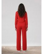 Gilet  uni boutonnée rouge
