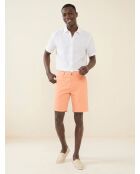 Short en Coton Bio mélangé Regular Fit Stuart orange clair