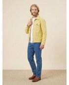 Hellgelbe Jacke aus Biobaumwolle mit zwei Taschen