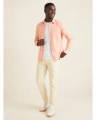Chemise Slim Alpha Icon à rayures orange