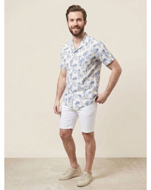 Chemise slim imprimée Slam bleue