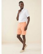 Short en Coton Bio mélangé Regular Fit Stuart orange clair