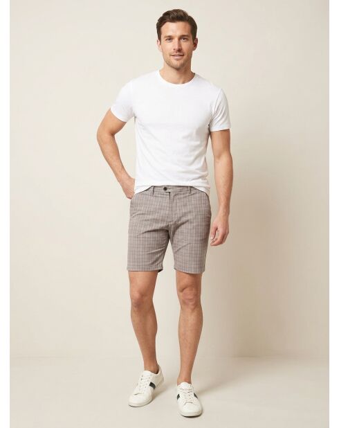 Bobby braun/blau karierte Shorts