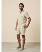 Short 100% Lin Lavsjo Pinces beige