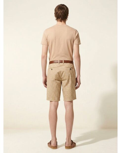Bermuda Regular Fit Kumoti imprimé beige