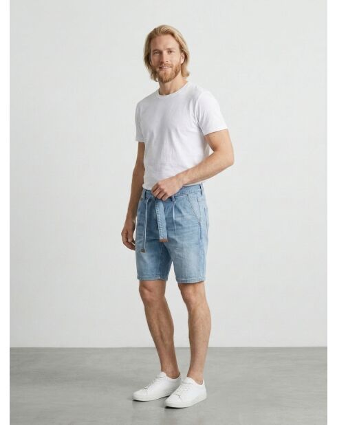 Hellblaue Spin-Jeans-Chinoshorts in normaler Passform