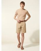 Bermuda Regular Fit Kumoti imprimé beige