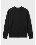 Pull col rond uni noir