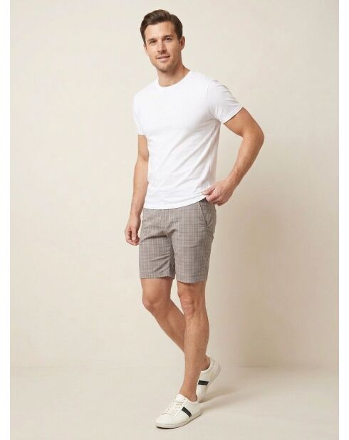 Bobby braun/blau karierte Shorts