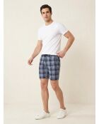 Karierte Shorts in Beerenblau/Marineblau