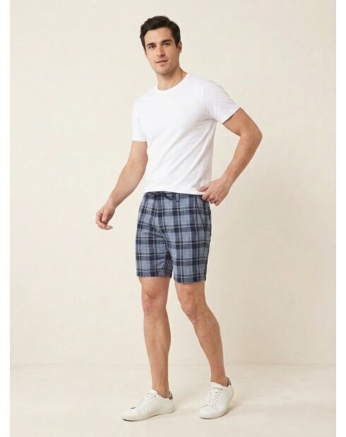Karierte Shorts in Beerenblau/Marineblau
