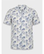 Chemise slim imprimée Slam bleue