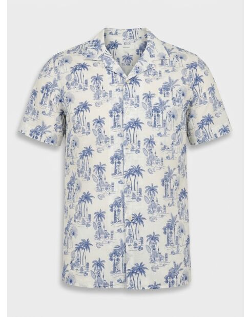 Chemise slim imprimée Slam bleue