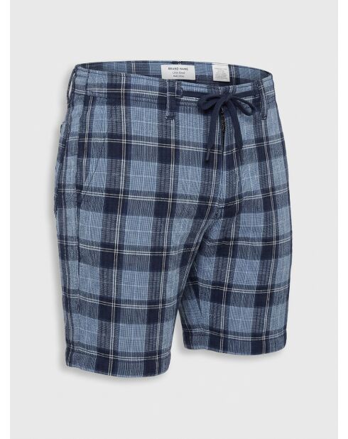 Karierte Shorts in Beerenblau/Marineblau