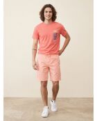 Pantalones cortos chinos Poppelin Elastic Neon Coral