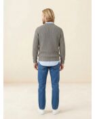 Pullover in lana e cashmere con scollo tondo Poterond grigio chiaro