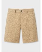 Bermuda Regular Fit Kumoti imprimé beige