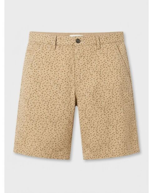 Bermuda Regular Fit Kumoti imprimé beige