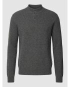 Pullover aus Wolle und Baumwolle mit grauen Knöpfen