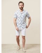 Chemise slim imprimée Slam bleue