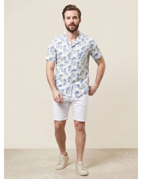 Chemise slim imprimée Slam bleue