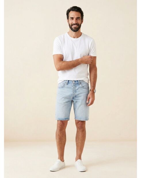 501 Blaue Jeansshorts mit Saum