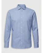 Camicia stampata blu Slim Fit Suitcase