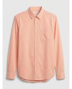 Chemise Slim Alpha Icon à rayures orange