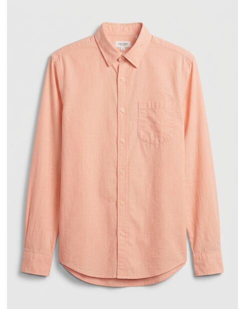 Chemise Slim Alpha Icon à rayures orange