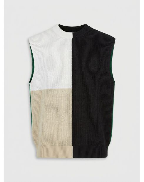 Pull 100% Lin Sans manches multicolore