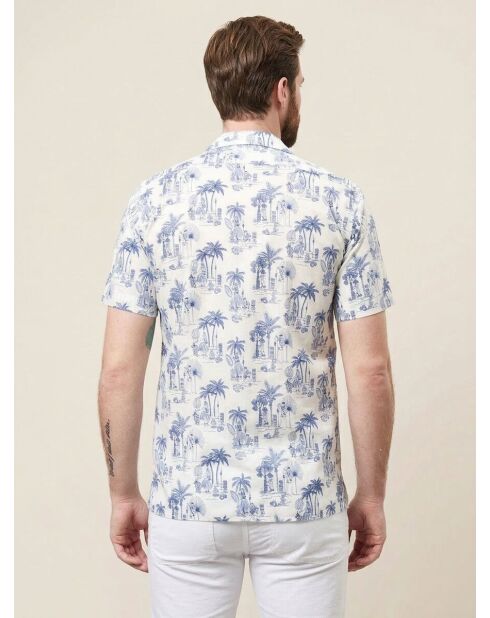 Chemise slim imprimée Slam bleue