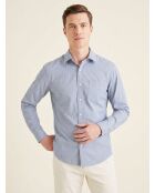 Chemise Slim Alpha Icon imprimée  bleue