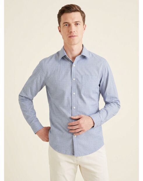 Chemise Slim Alpha Icon imprimée  bleue