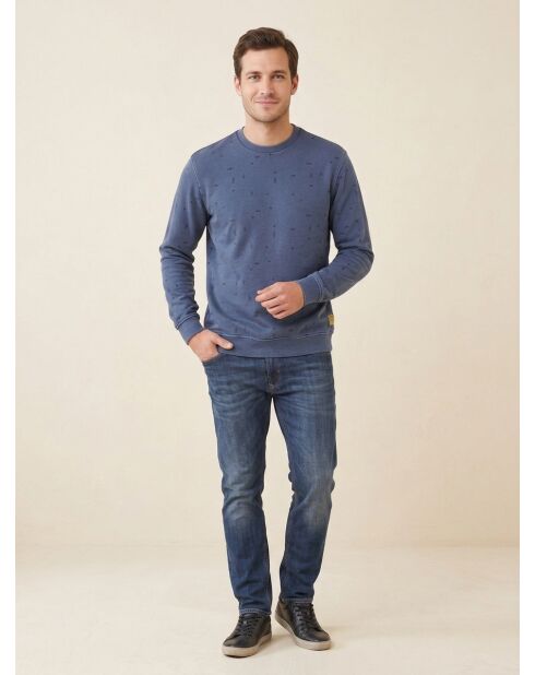 Sweat Wizage imprimé bleu