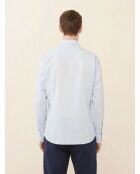 Slim Fit Mix Travel Hellblaues Druckhemd