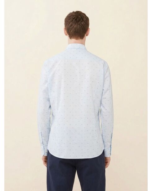 Slim Fit Mix Travel Hellblaues Druckhemd