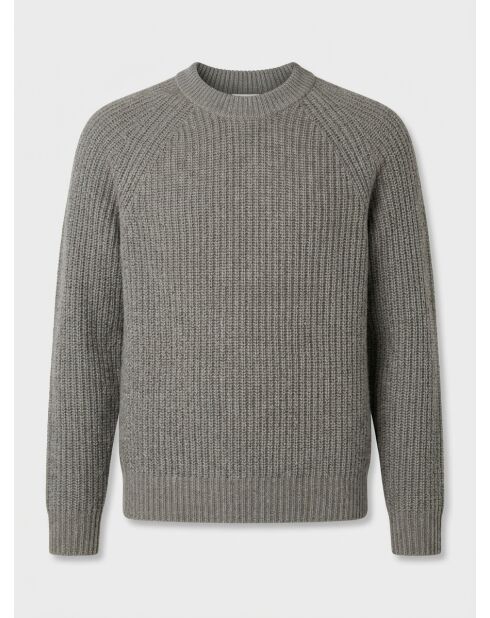 Pullover in lana e cashmere con scollo tondo Poterond grigio chiaro
