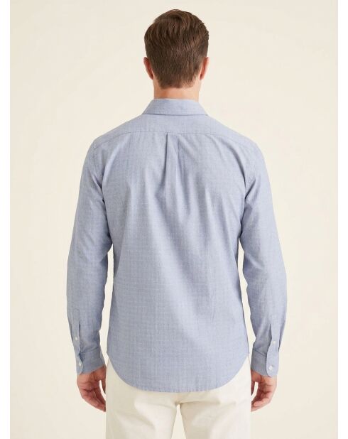 Chemise Slim Alpha Icon imprimée  bleue