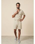 Short 100% Lin Lavsjo Pinces beige