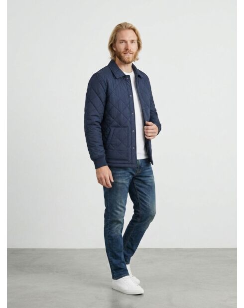 Marineblaue Steppjacke