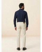 Ecru jeans met slanke pasvorm, uni