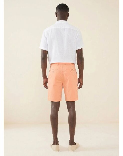 Short en Coton Bio mélangé Regular Fit Stuart orange clair