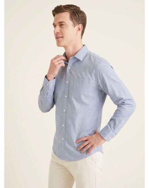 Chemise Slim Alpha Icon imprimée  bleue
